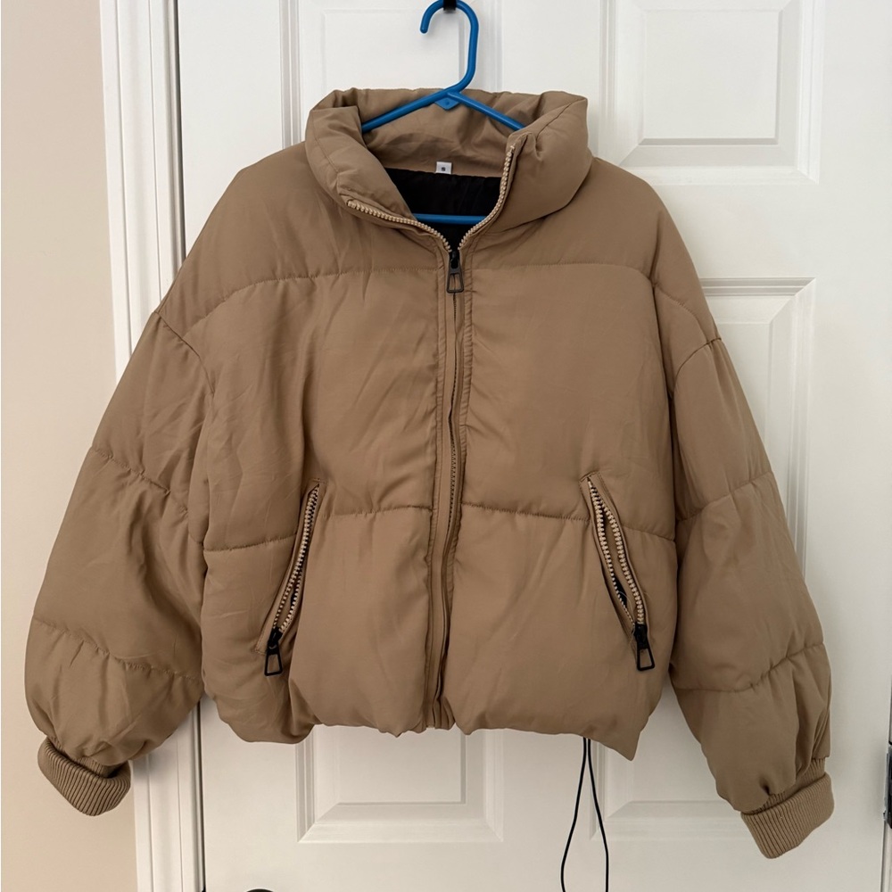 Tan Puffer Jacket